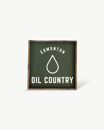 Edmonton Oil Country Holzschild – Von Edmonton Hockey inspirierte Wandkunst