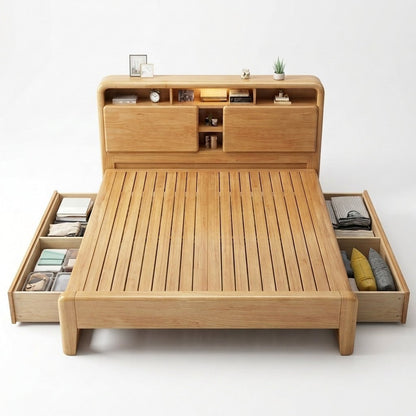 Ellie Crafted Solid Wood Smart Storage Bed