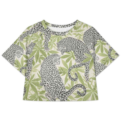 Leopard Cropped Ralgan T-Shirt