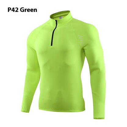 Half-Zip Quick-Dry Workout Top – Outdoor Running & Fitness Activewear