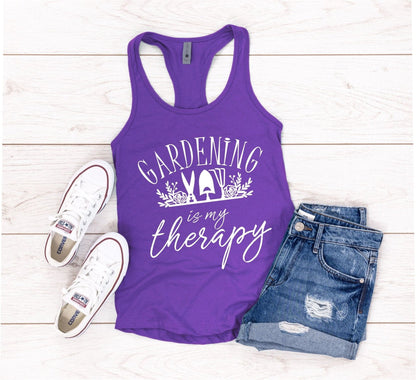 Gardening Is My Therapy Tank Top