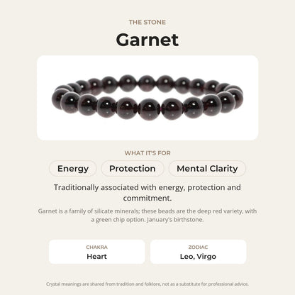 Garnet Bead Bracelet