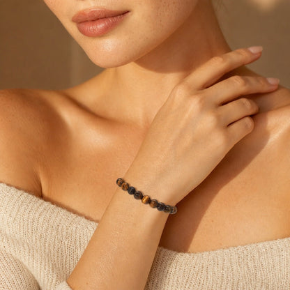 Gold Tiger's Eye Bead Bracelet
