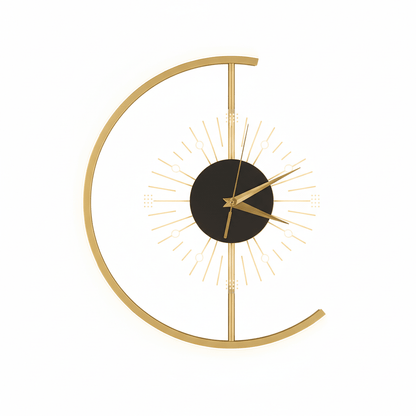 Goldene Sonnenfinsternis-Leuchtzeituhr