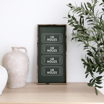 Golf Ticket Stubs Wood Signs - Modern Farmhouse Golf Decor