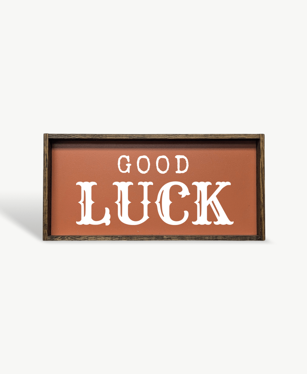 Good Luck Wood Sign - AURABAGS SHOP