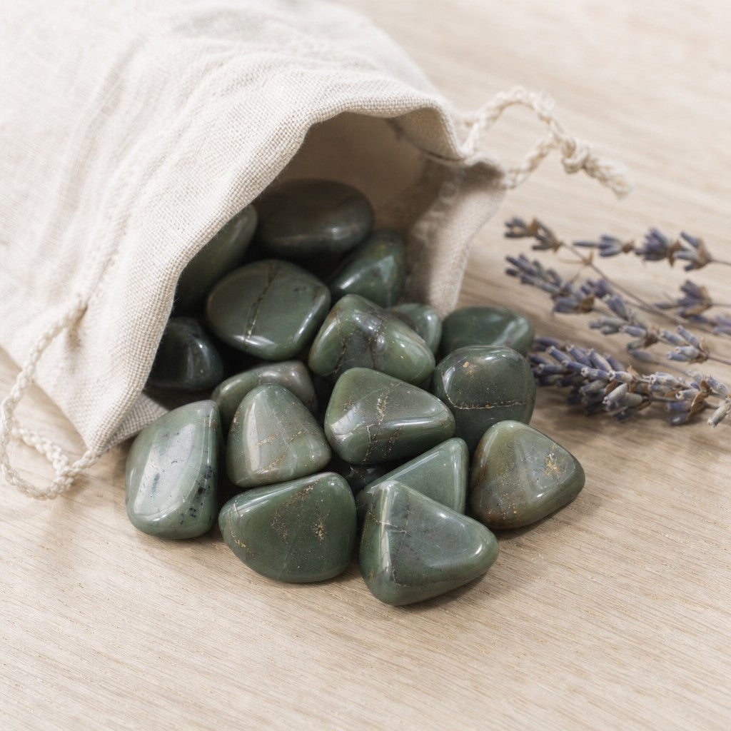 Green Chalcedony Tumbled Stones