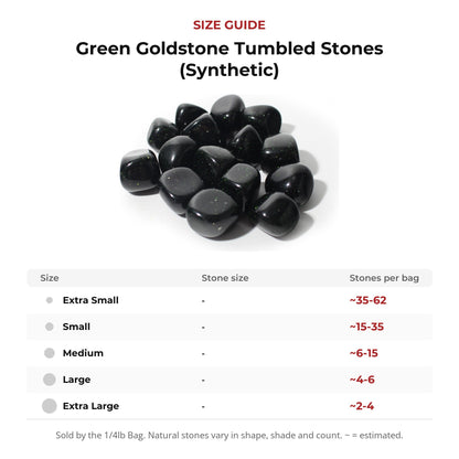 Green Goldstone Tumbled Stones (Synthetic)