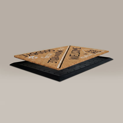 hello/goodbye rectangular doormat set