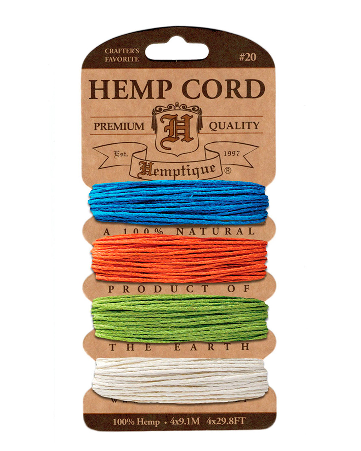Hemptique #20 Hemp Cord Card Set