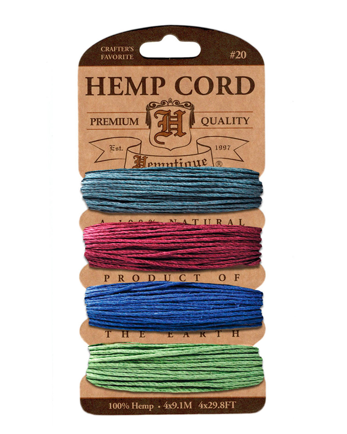 Hemptique #20 Hemp Cord Card Set