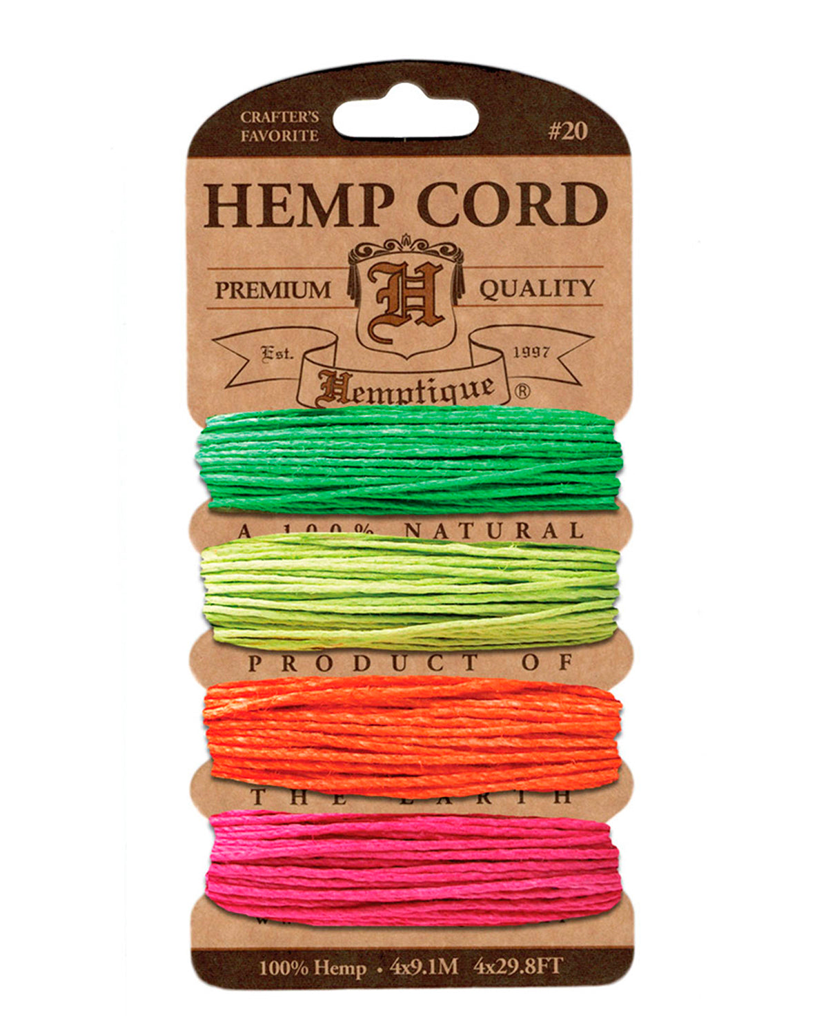 Hemptique #20 Hemp Cord Card Set