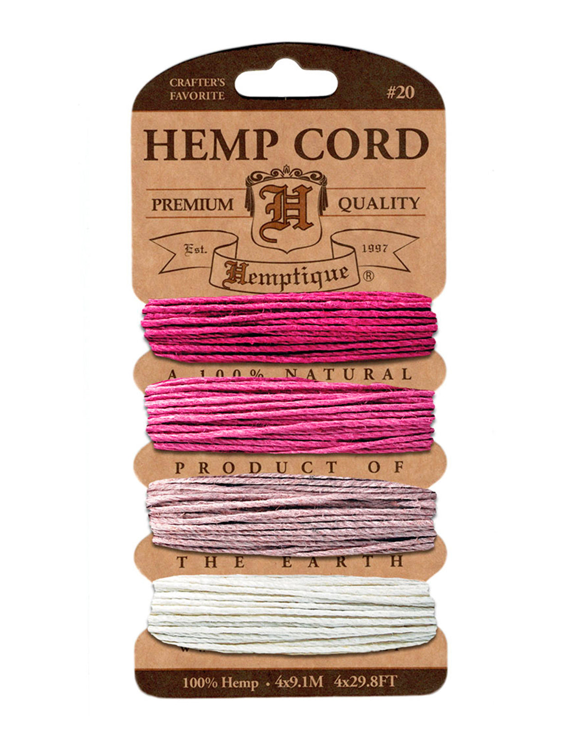 Hemptique #20 Hemp Cord Card Set