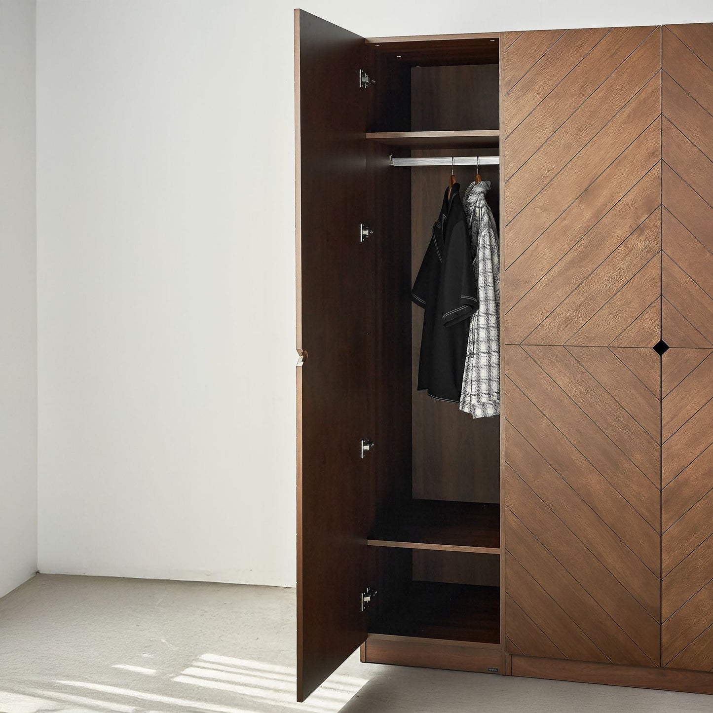 Hobro 3-Door Wooden Wardrobe