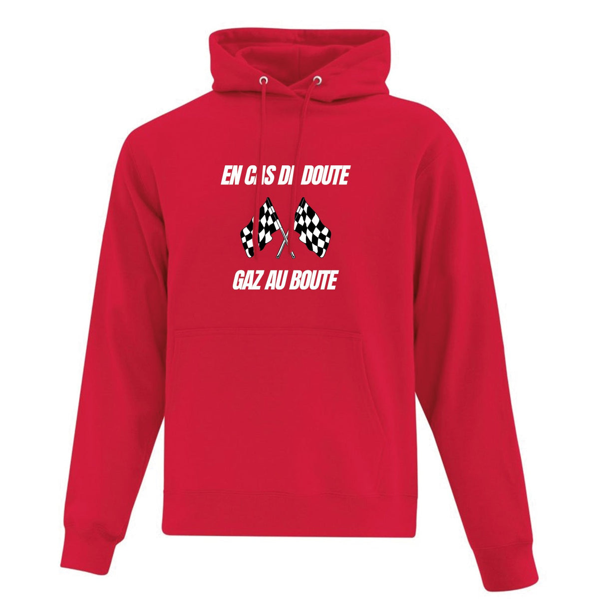 Hoodie "Gaz au boute" imprimé