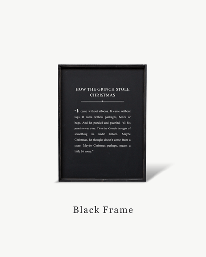 How the Grinch Stole Christmas Framed Print