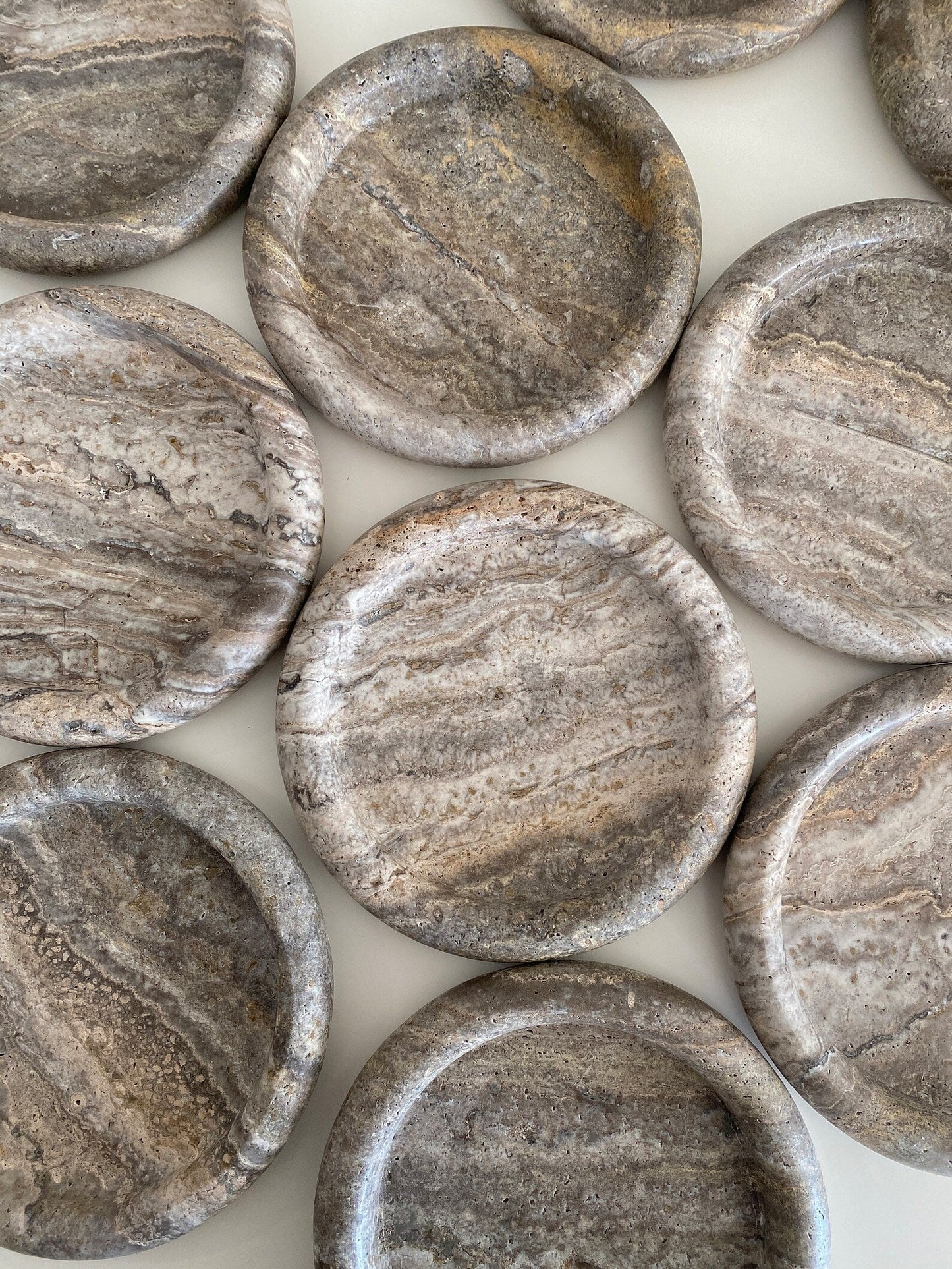 Grey Travertine Catchall
