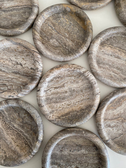Grey Travertine Catchall