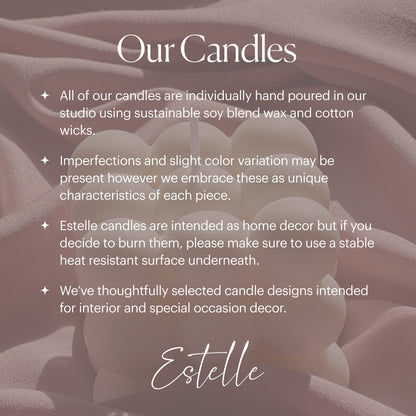 Diamond Soy Pillar Candle: Sculptural Home Decor