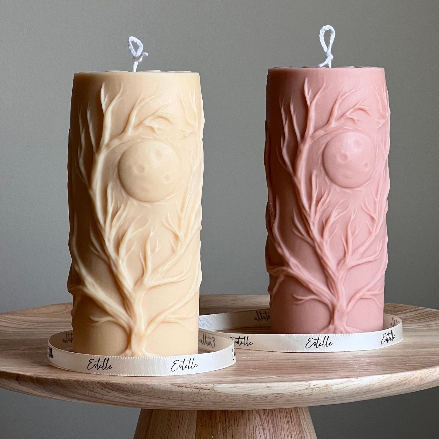 Skulpturale Baumkerze | Säule aus Sojawachs