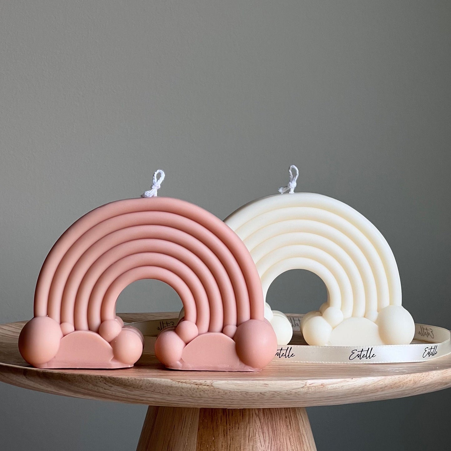 Regenbogenwolke Sojawachskerze: Handgemachtes Babyzimmer Deko Geschenk