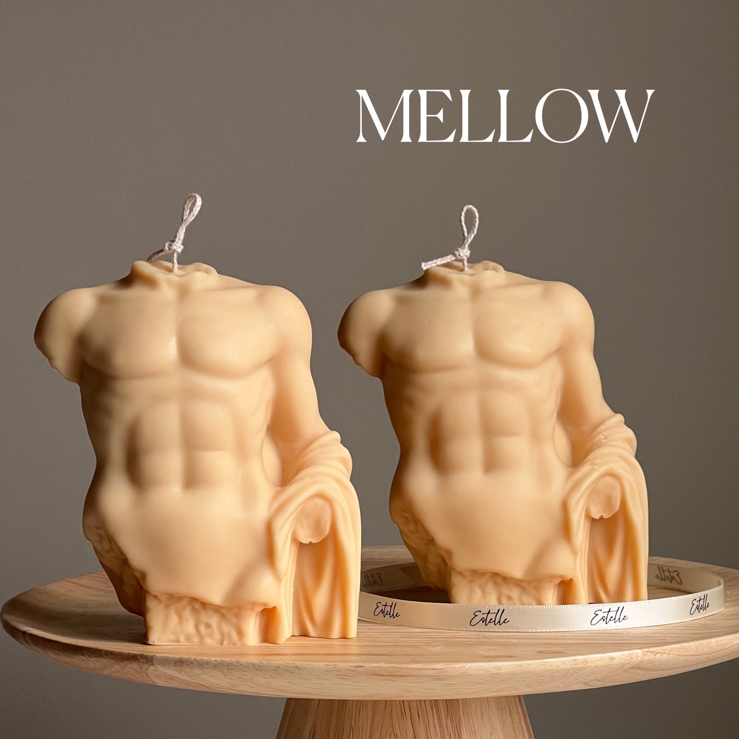 Apollo Sojawachskerze | Männlicher Torso, unbeduftete Dekoration