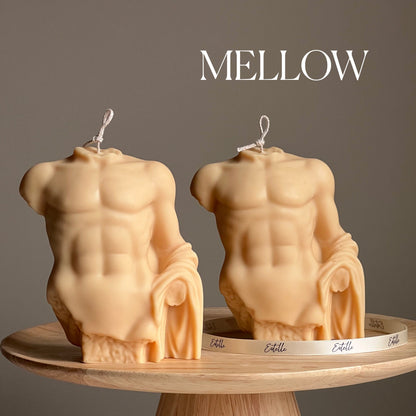 Apollo Sojawachskerze | Männlicher Torso, unbeduftete Dekoration