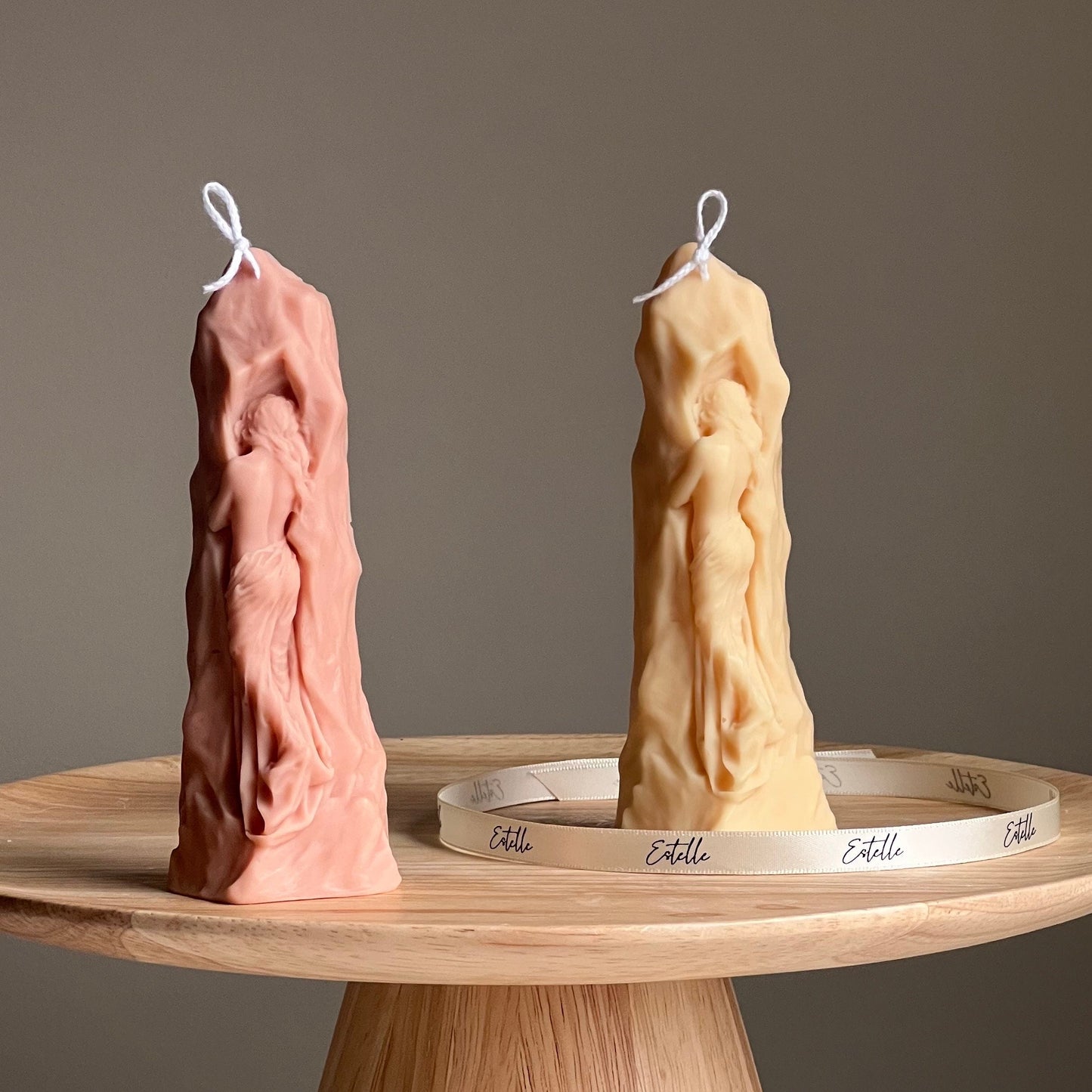 Torso Kerze | Dame in Stein Sojawachs-Figur