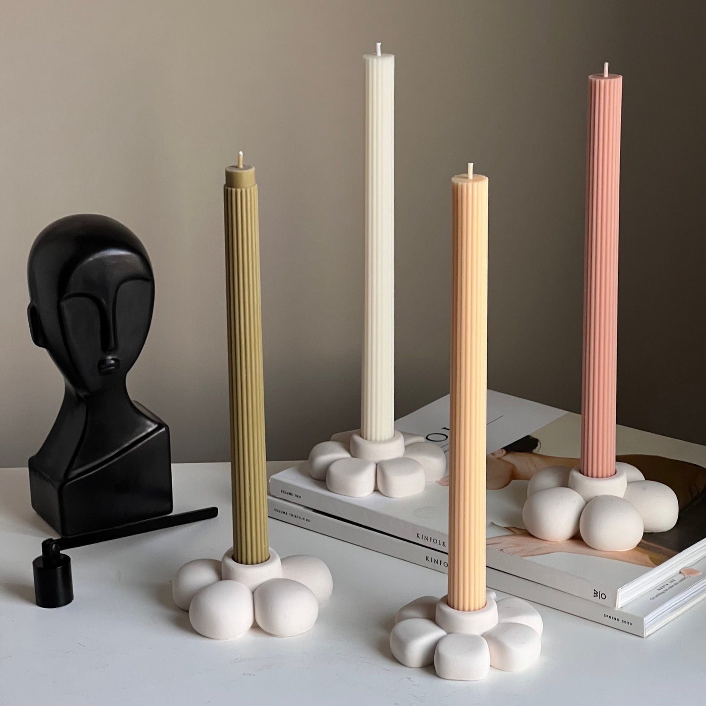 Jesmonite Blumen-Kerzenständer: Handgemachte Tischdekoration