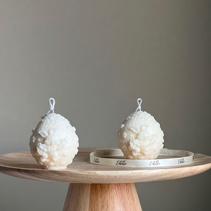 Ei-Hase Sojakerze: Handgefertigte Dekosäulenkerze