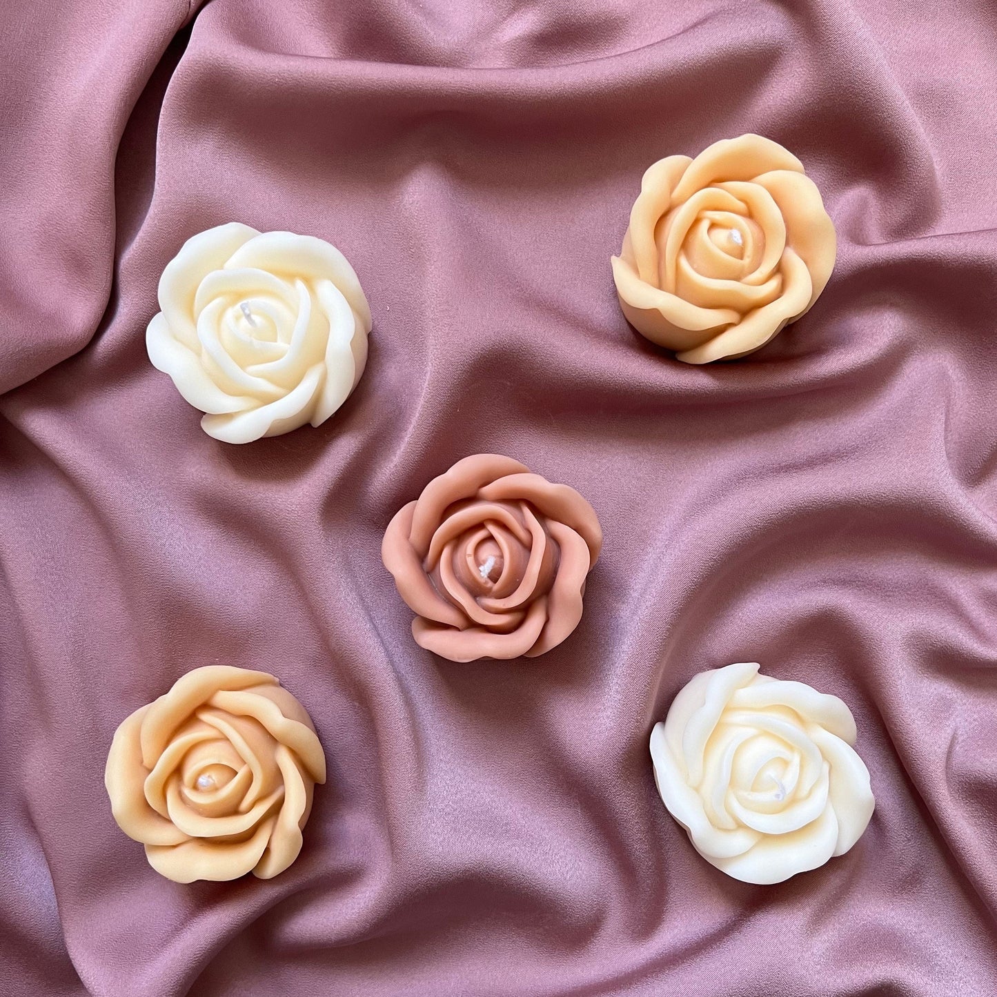 Handgemachte Rosen-Sojakerze | Heimdeko