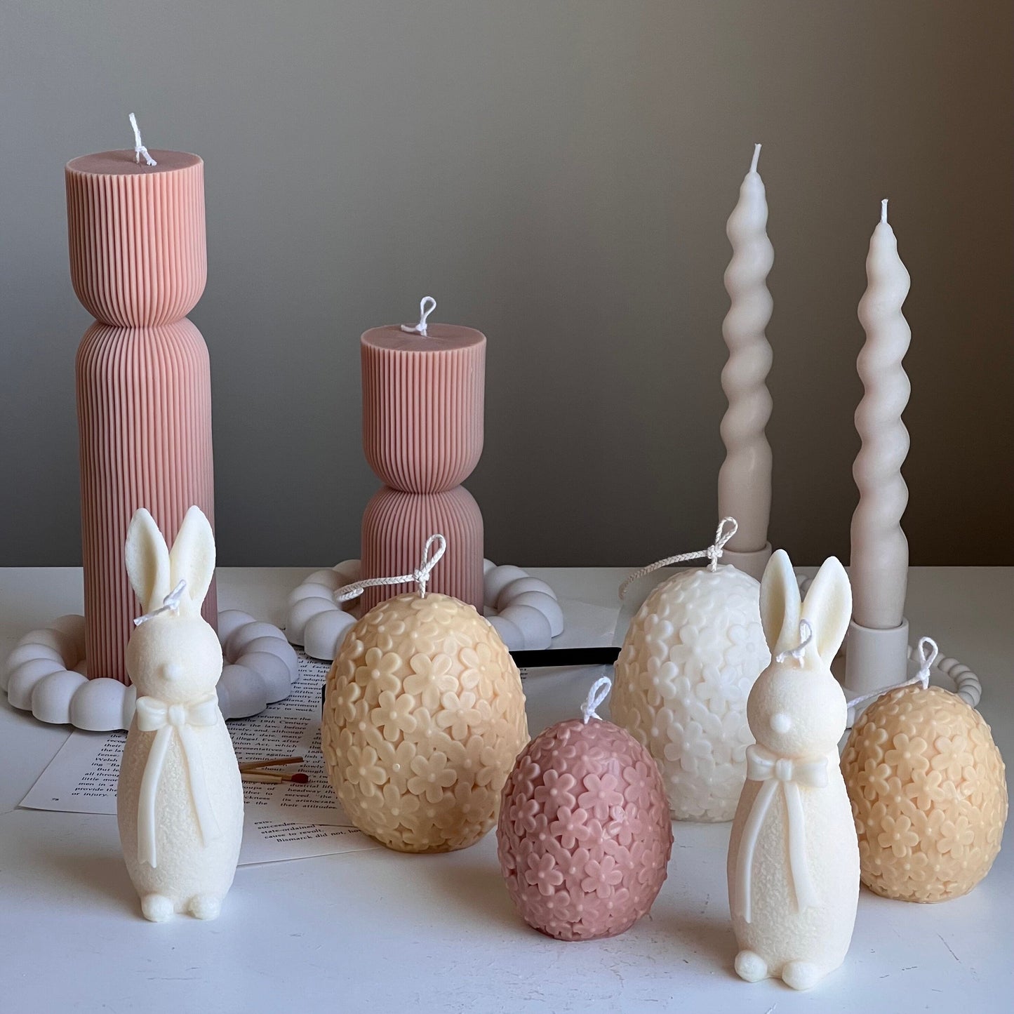 Osterblume Ei Kerze: Handgemachte Sojawachs Frühlingsdeko