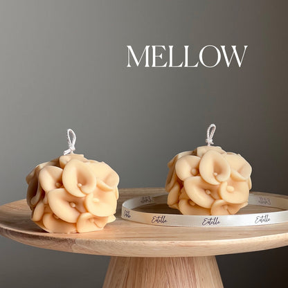 Calla-Lilien Sojawachs Kerzenkugel | Handgemachte Heimdekoration