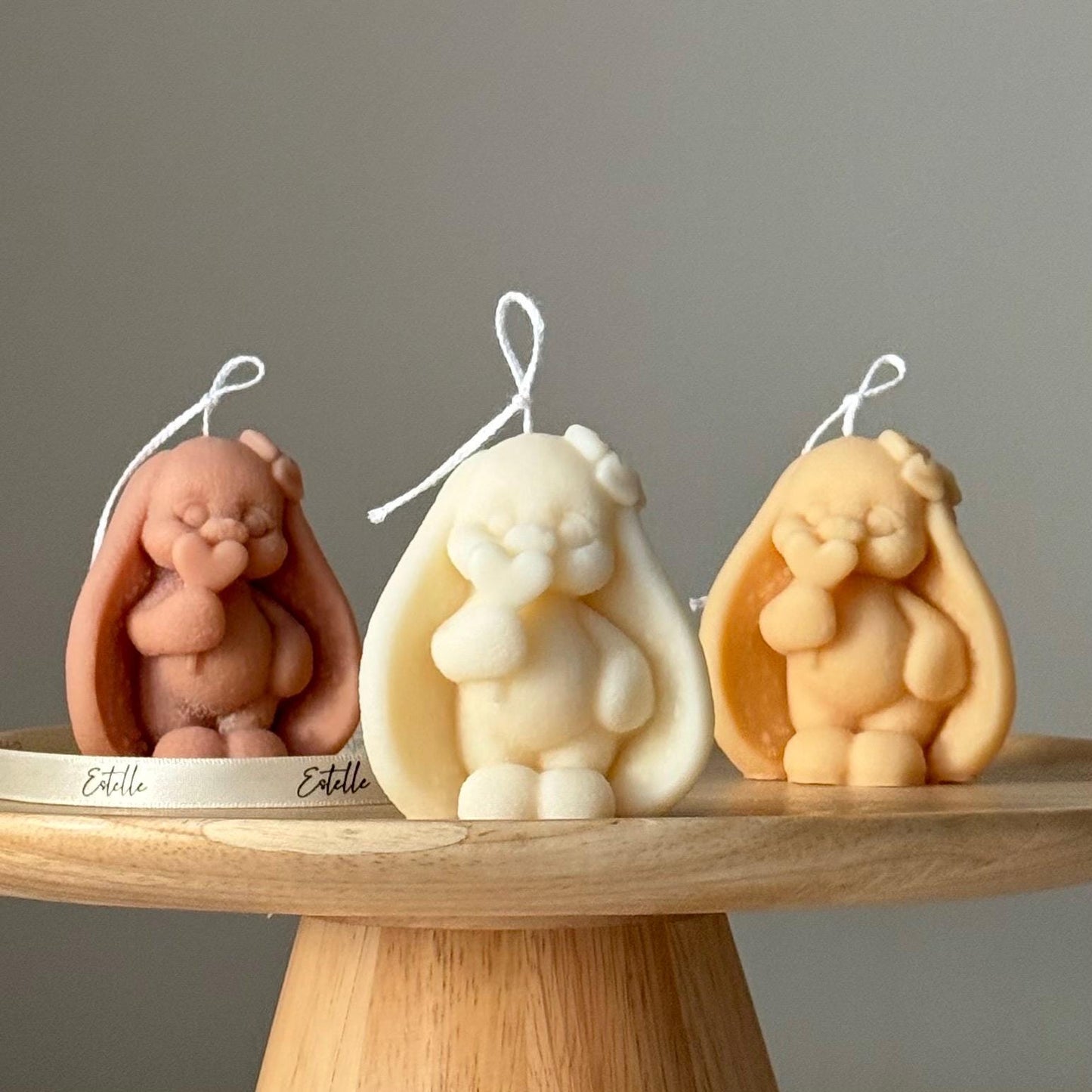 Tiny Bunny Sojakerze: Handgemachte Osterdeko