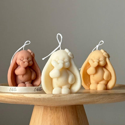 Tiny Bunny Sojakerze: Handgemachte Osterdeko