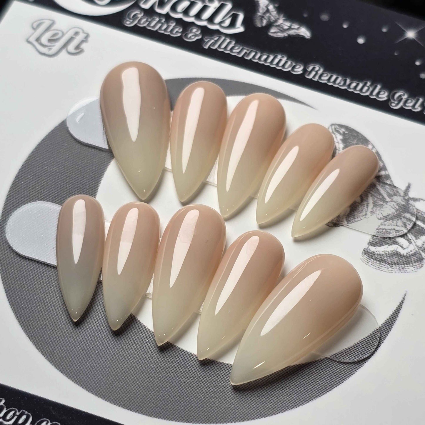 Bone Blush Ombré Press On Nails