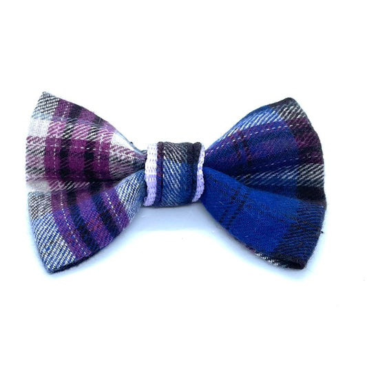Heather tartan bow tie