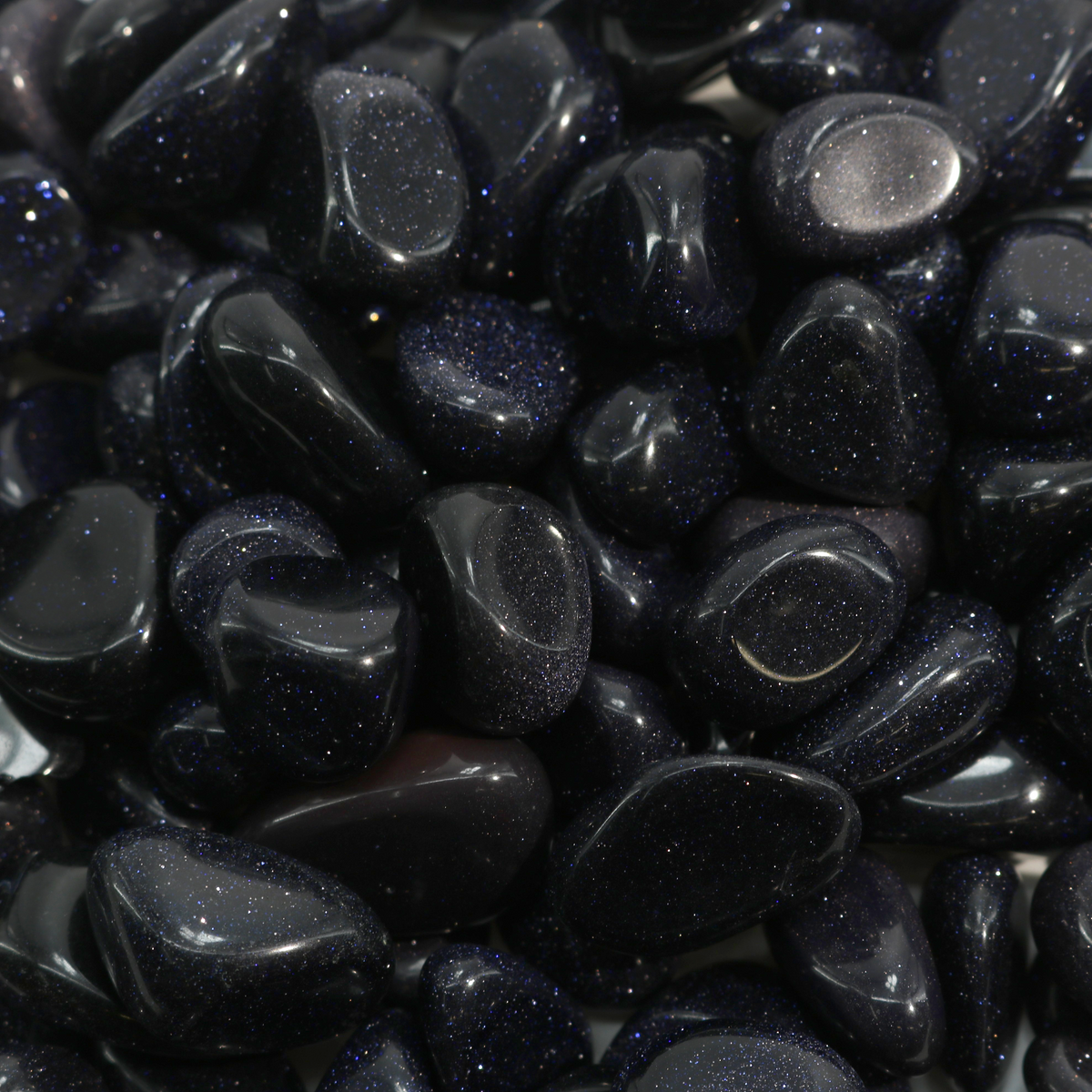 Blue Goldstone Tumbled Stones (Synthetic)