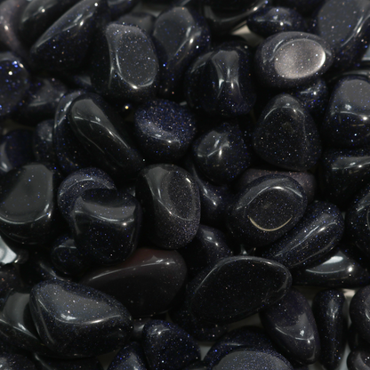 Blue Goldstone Tumbled Stones (Synthetic)