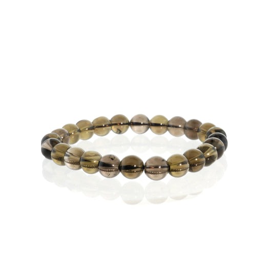 Smoky Quartz Round Bracelet - 8mm