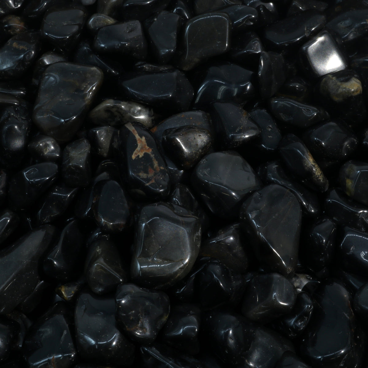 Black Onyx Tumbled Stones - Brazil