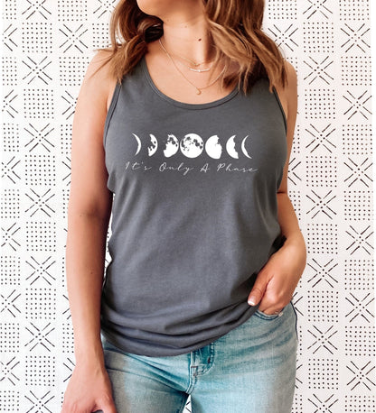 It's Only A Phase Tank Top | Women's Moon Phases Spiritual Shirt