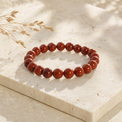 Red Jasper Round Bracelet - 8mm