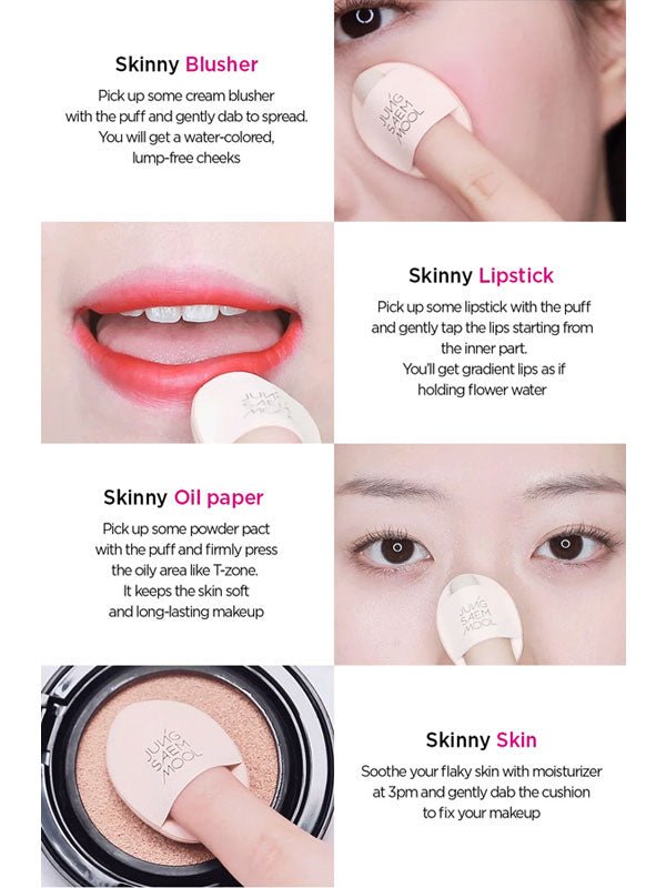 JUNGSAEMMOOL Skinny-Tap Puff (Macaron Edition) 3 PCS