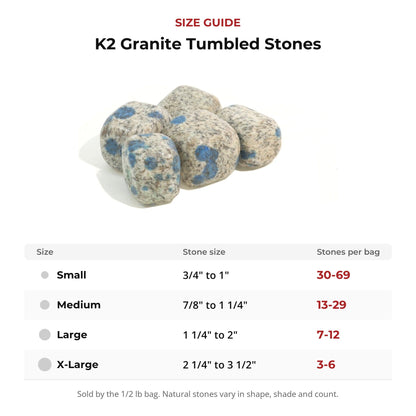 K2 Granite Tumbled Stones