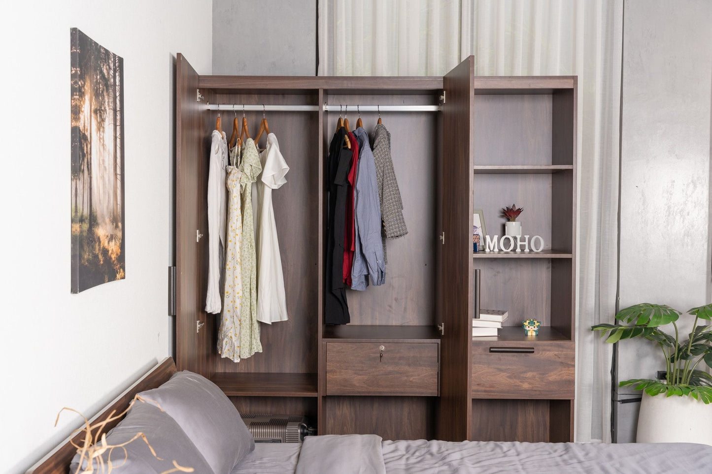 Koster Brown Wooden Wardrobe