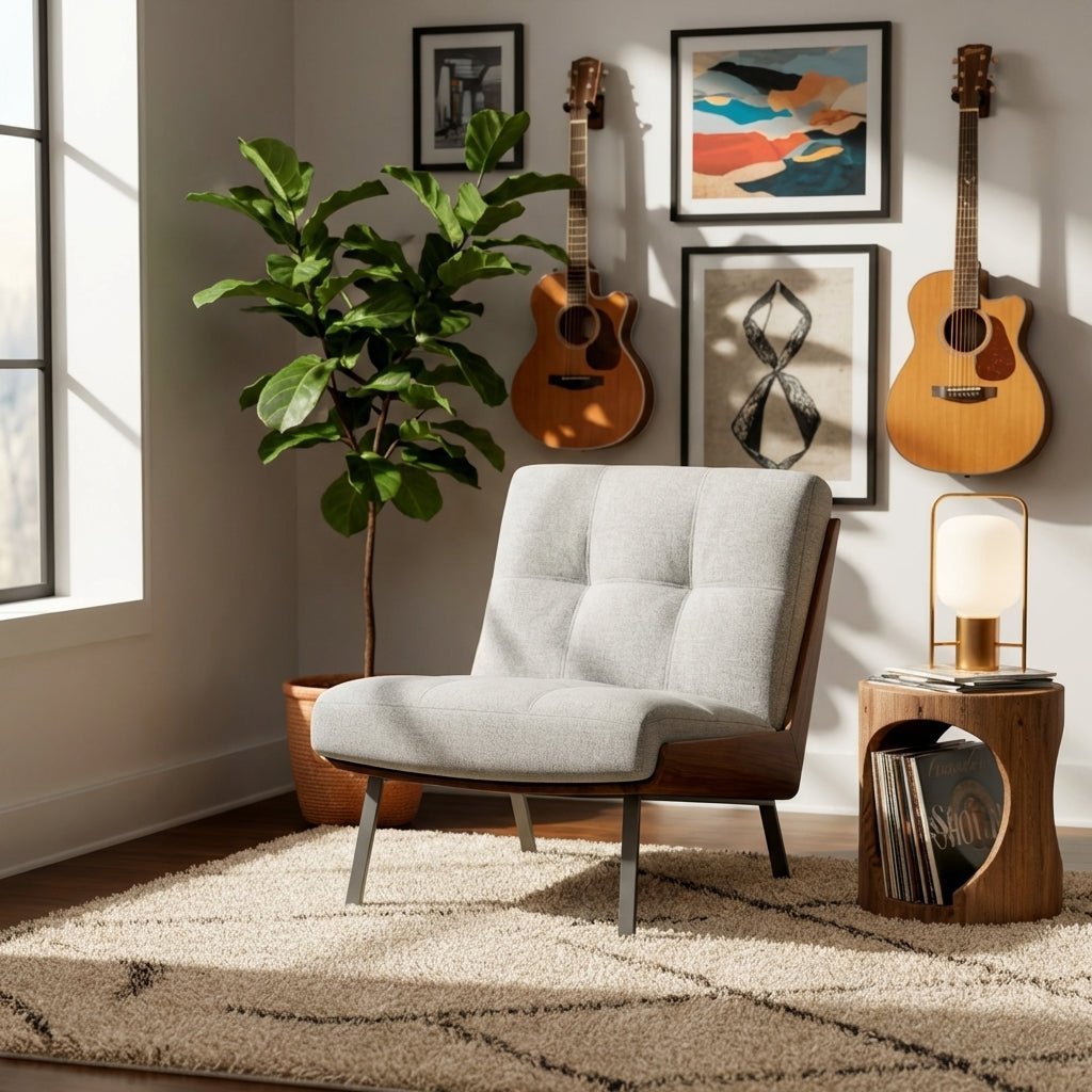 Kyler Mid-Century Modern Sessel ohne Armlehnen