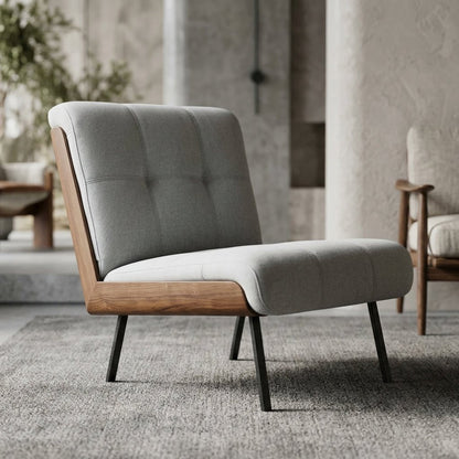 Kyler Mid-Century Modern Sessel ohne Armlehnen