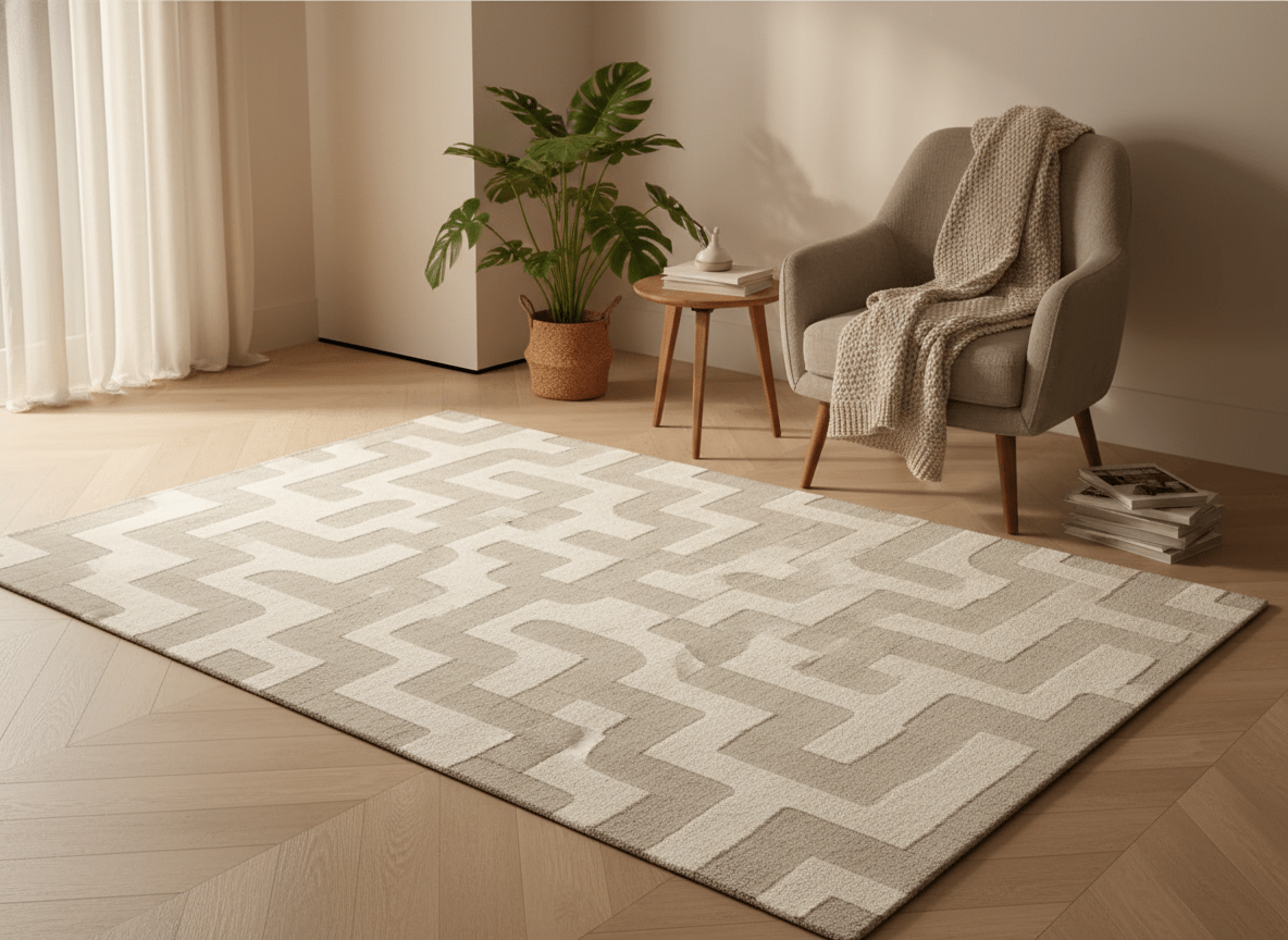 Labyrinth Milchseidenteppich