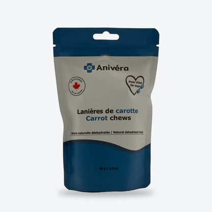 Lanières de carotte séchée pour chien